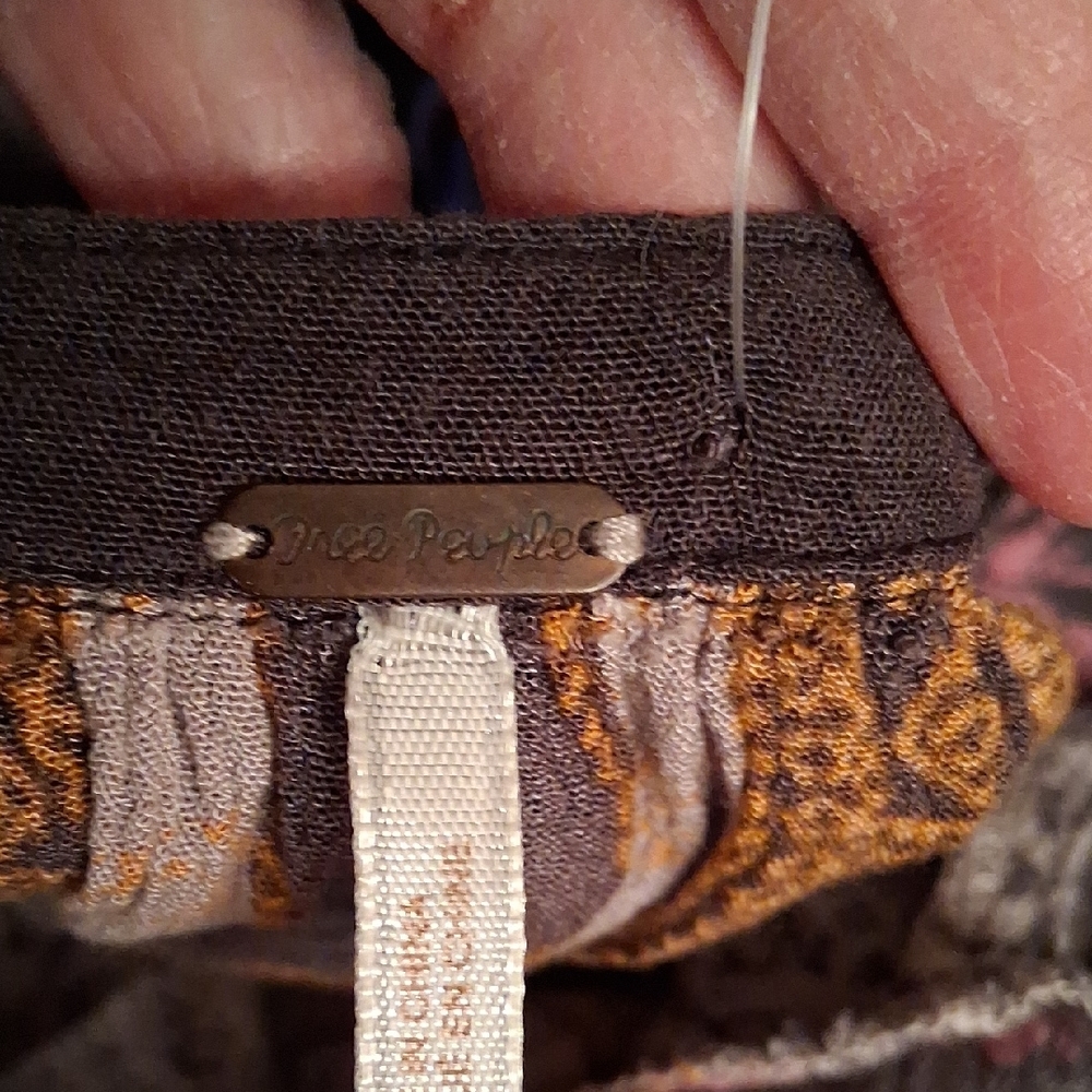 Free People Patchwork Mini Dress Or Tunic In Pink, Brown, and Gray - Picture 3 of 16